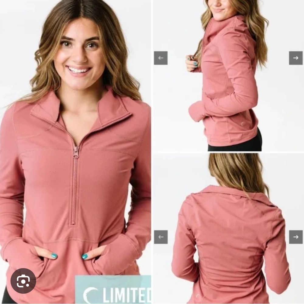 ZYIA Pink Athletic Jacket with High Collar